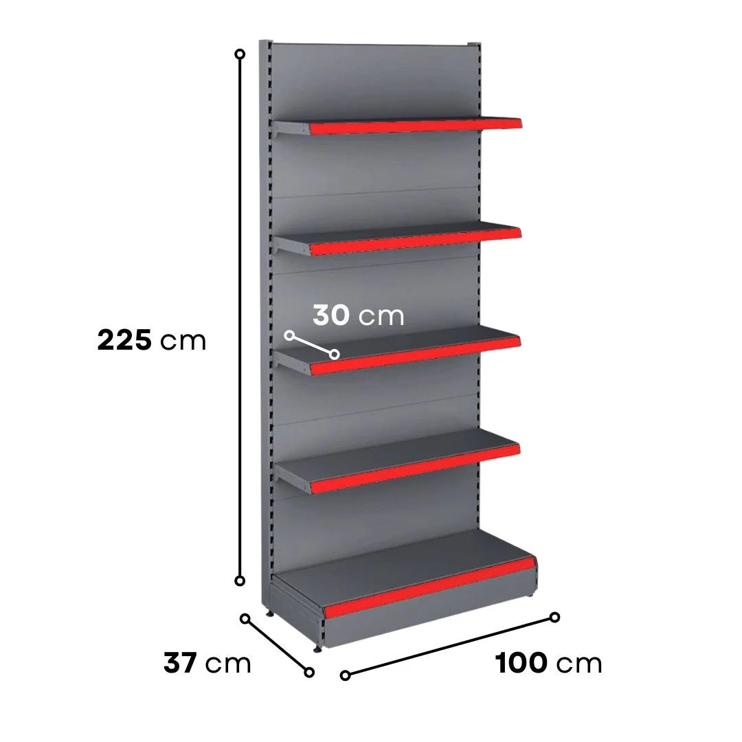 Professional Wall Unit B370 - 2250X370 (4X300) Shelving System