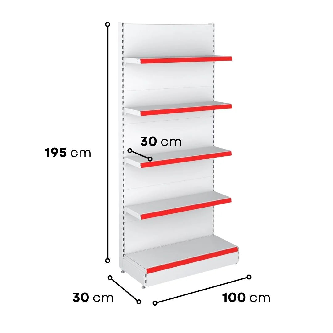 Professional Wall Unit B300 - 1950X300 Shelving System