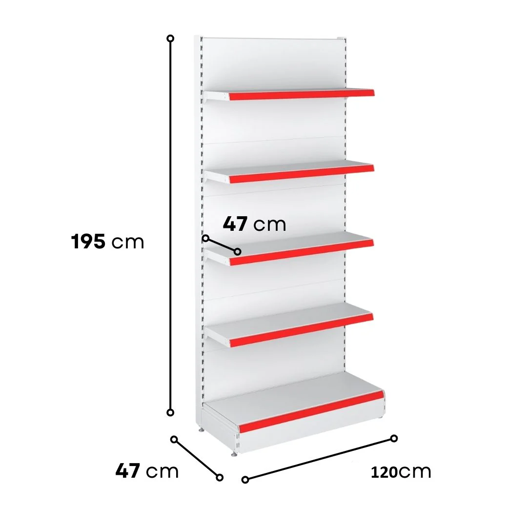 Professional Wall Unit B470 - 1950X470 Shelving System