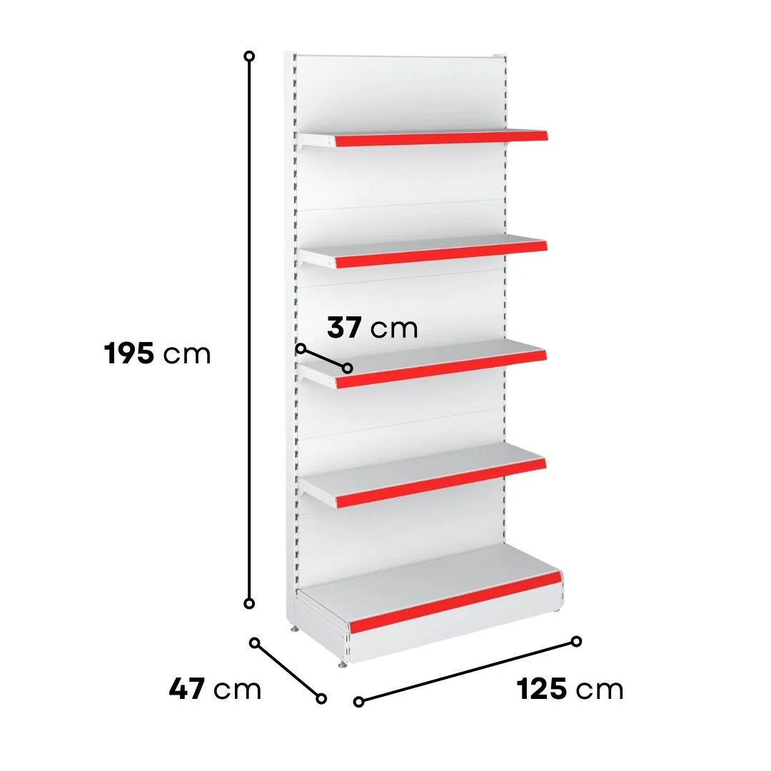Professional Wall Unit B470 - 1950X470 Shelving System
