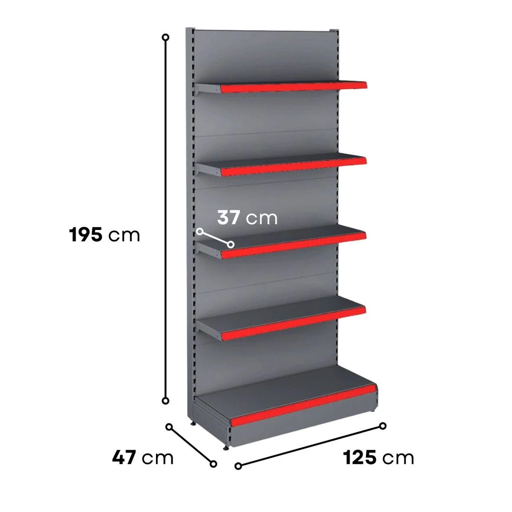 Professional Wall Unit B470 - 1950X470 Shelving System
