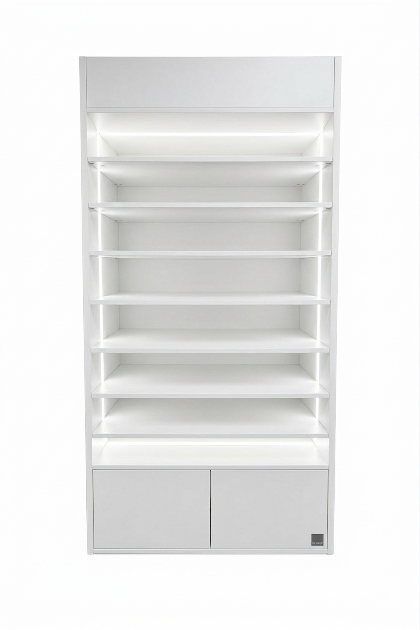 Display Cabinet with LED Light - 2200 x 700 x 400mm