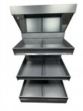 Fruit & Vegetable Wall Unit with Header and Mirror - 2200 x 1200 x 820mm