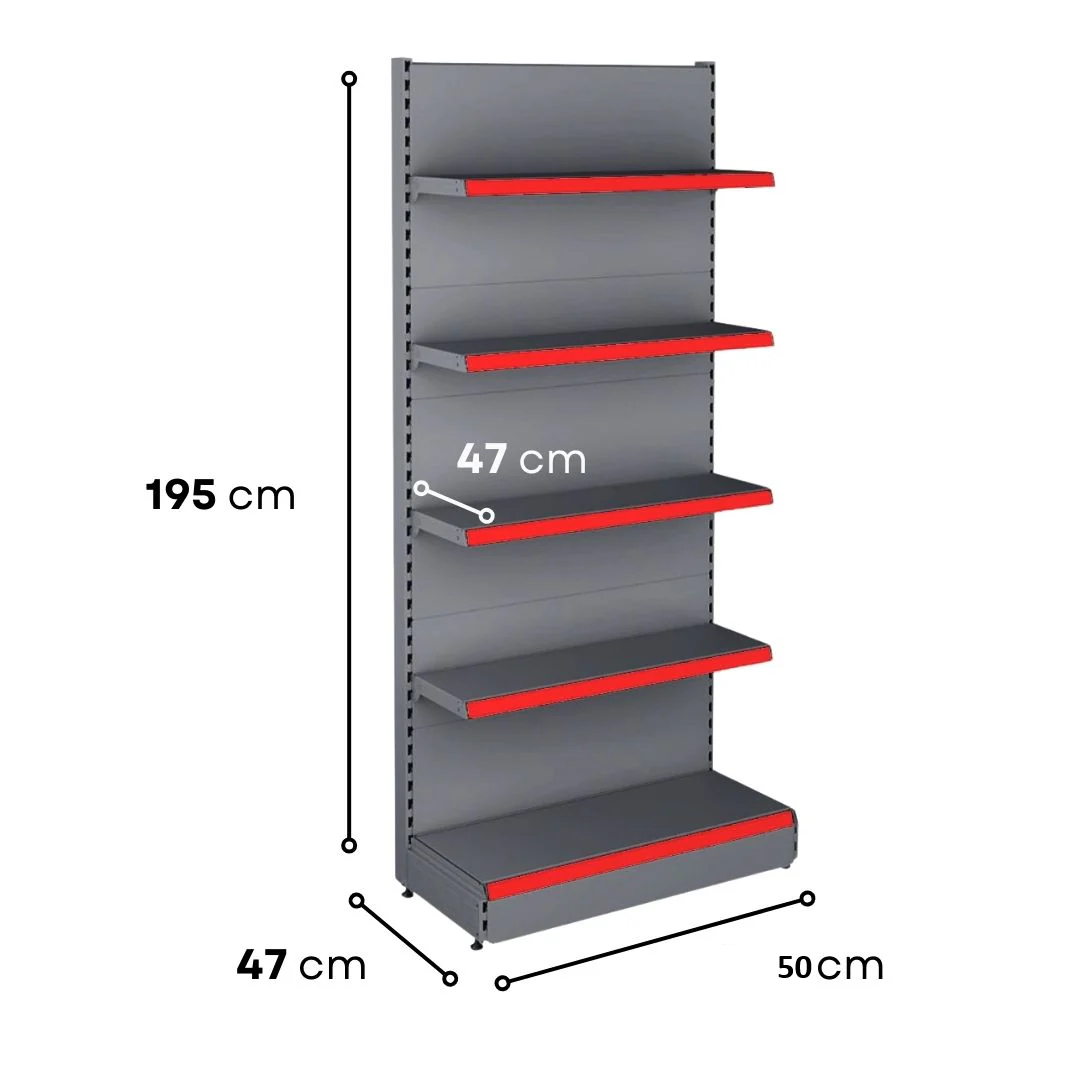 Professional Wall Unit B470 - 1950X470 Shelving System