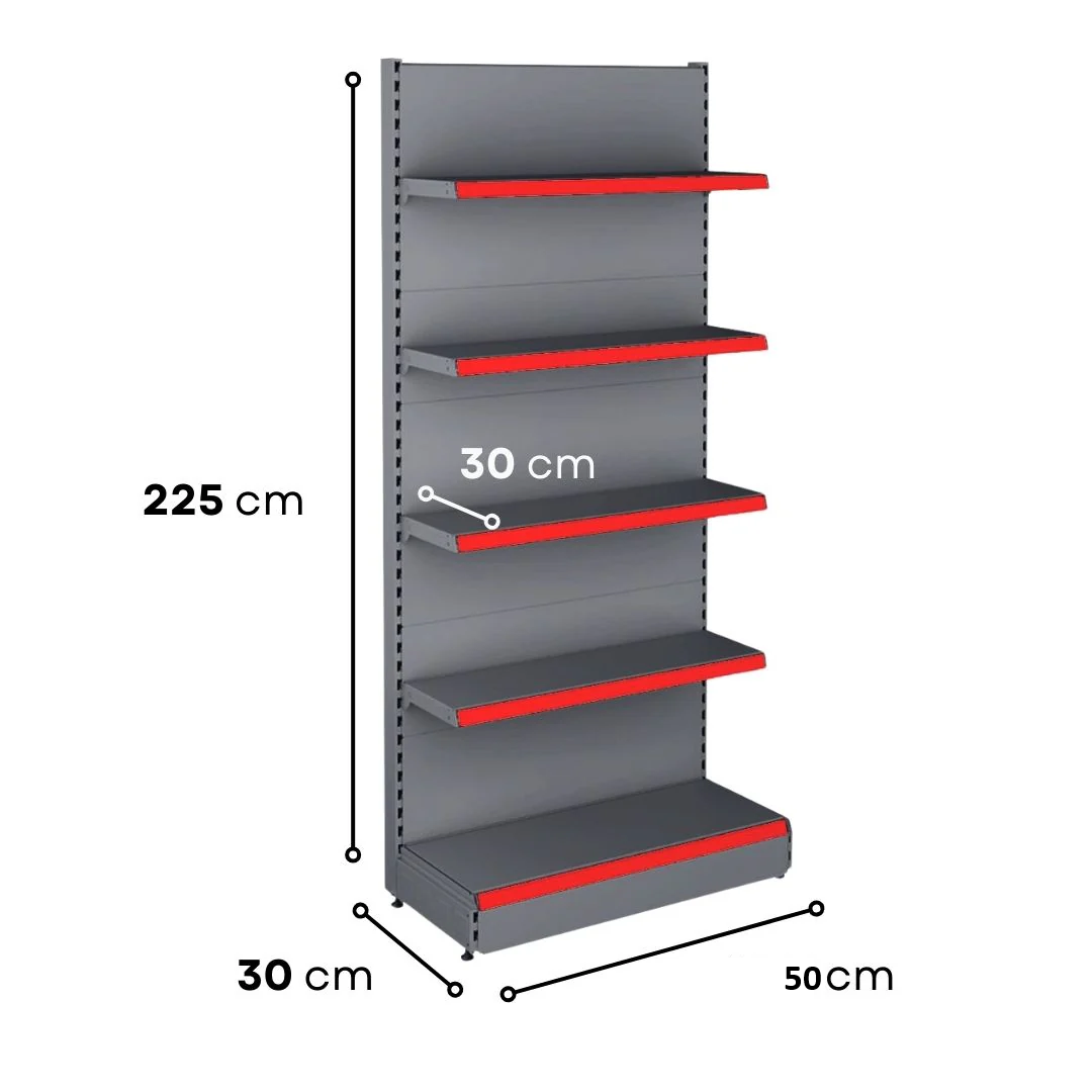 Professional Wall Unit B300 - 2250X300 (4X300) Shelving System