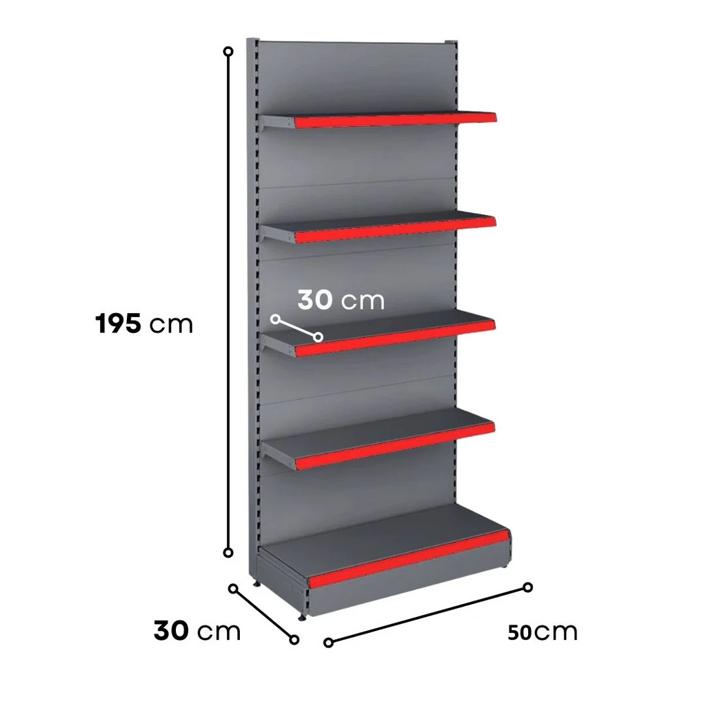 Professional Wall Unit B300 - 1950X300 Shelving System