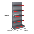 Professional Wall Unit B300 - 1950X300 Shelving System