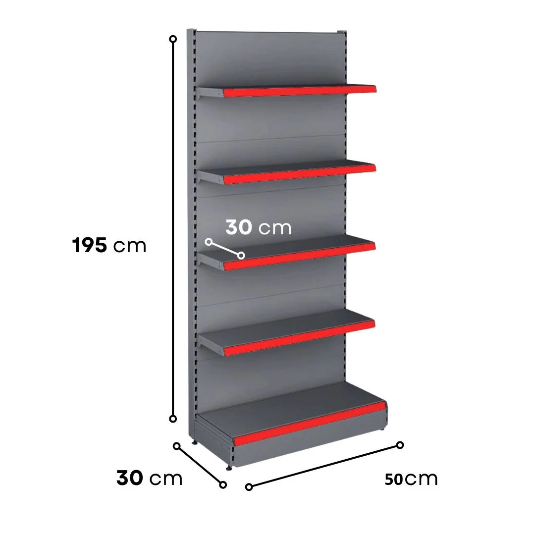 Professional Wall Unit B300 - 1950X300 Shelving System