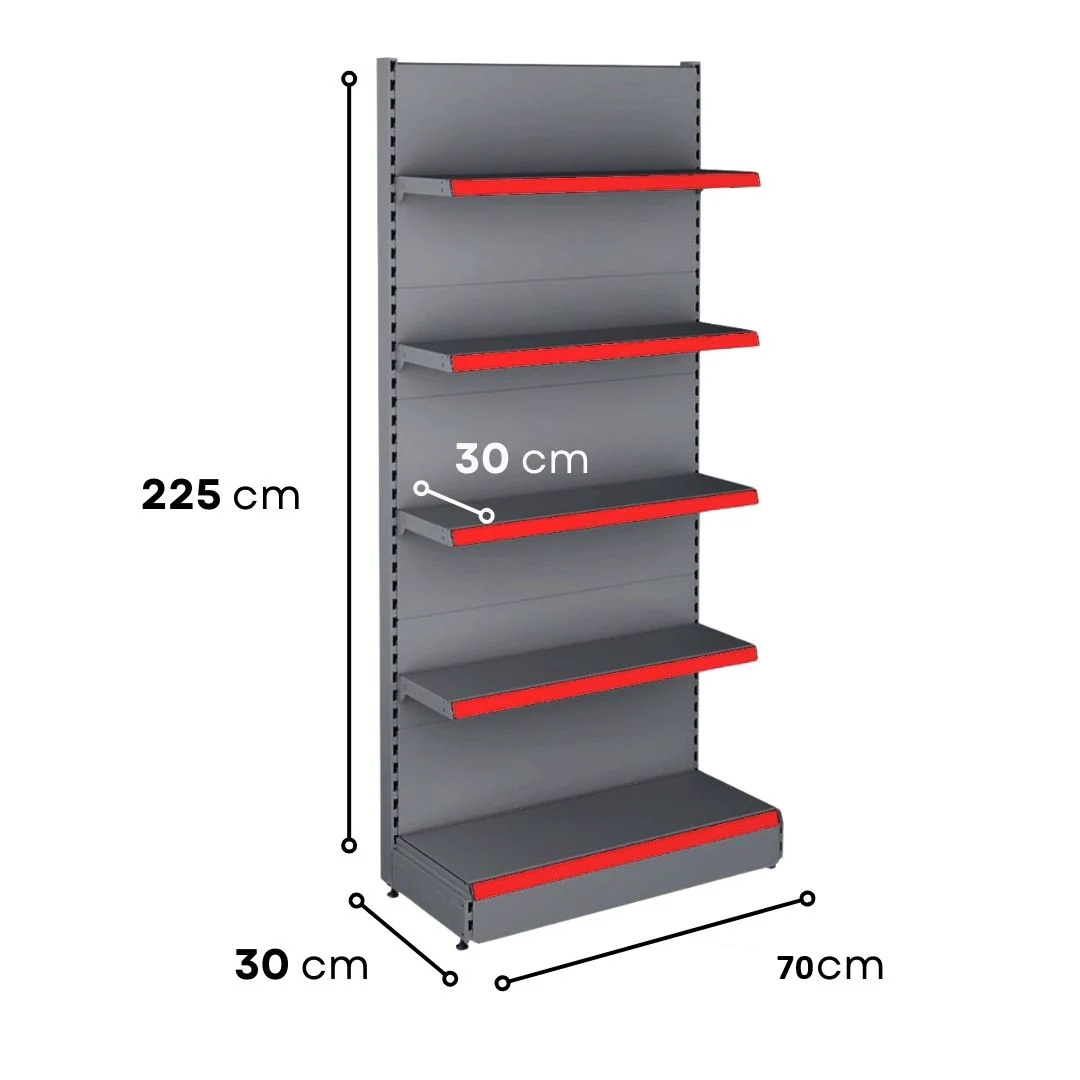 Professional Wall Unit B300 - 2250X300 (4X300) Shelving System