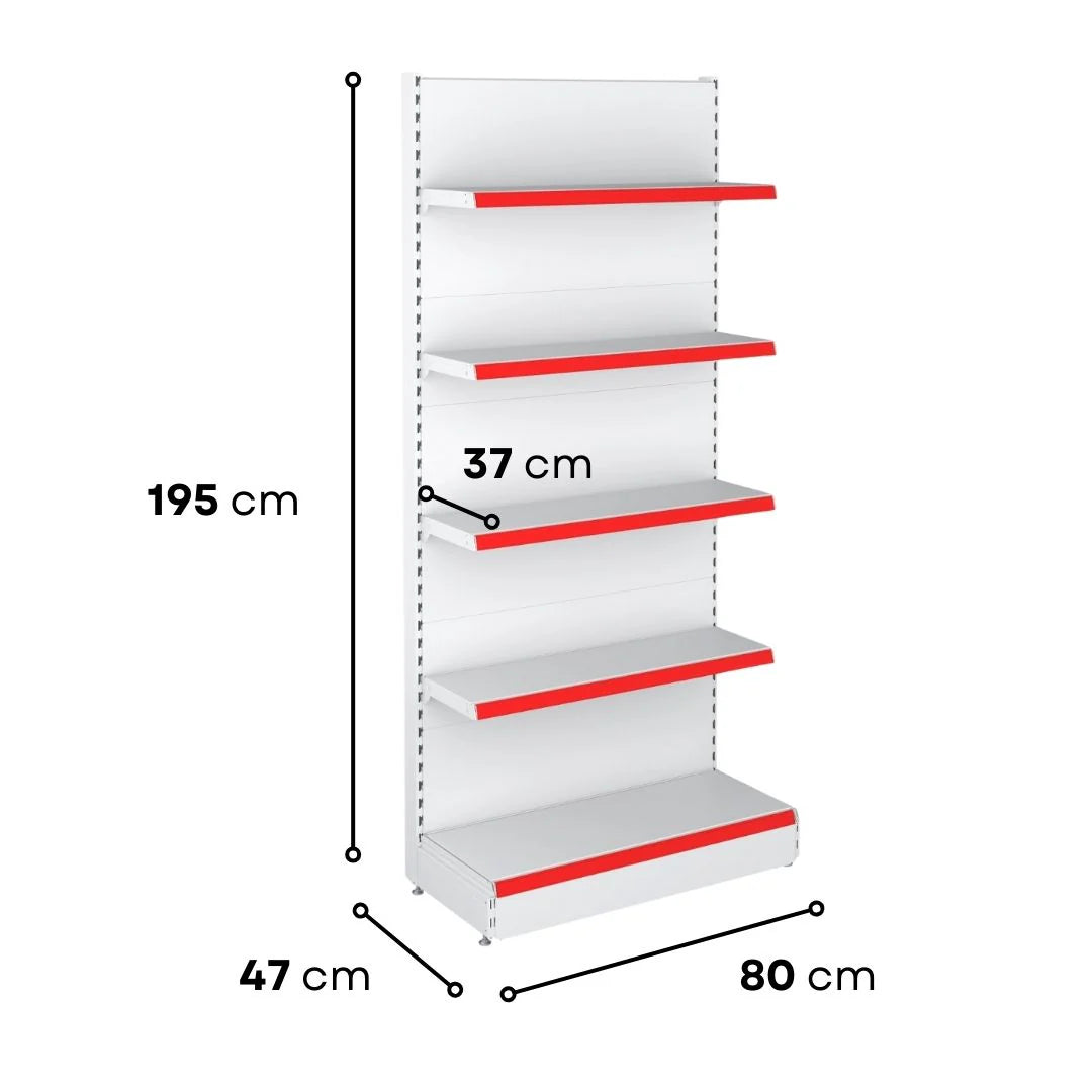 Professional Wall Unit B470 - 1950X470 Shelving System