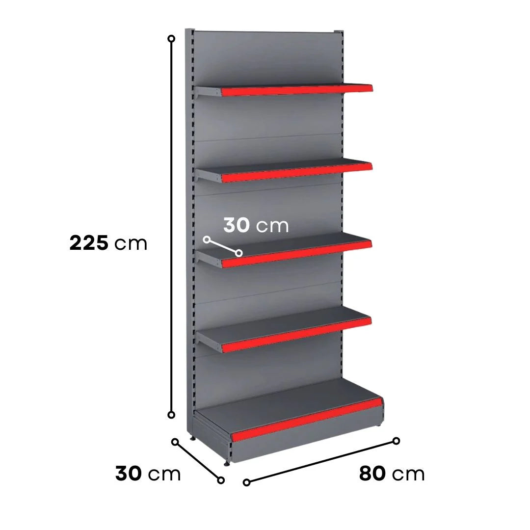 Professional Wall Unit B300 - 2250X300 (4X300) Shelving System