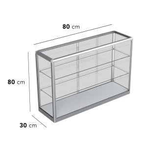 Counter Top Vape Display - Silver (80x80 cm)