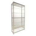 Glass Tower Showcase Display Cabinet - Silver (1950x800x400)