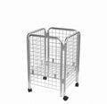 Supermarket Foldable Metal Wire Basket Display Rack - 700 x 700 x 1200mm