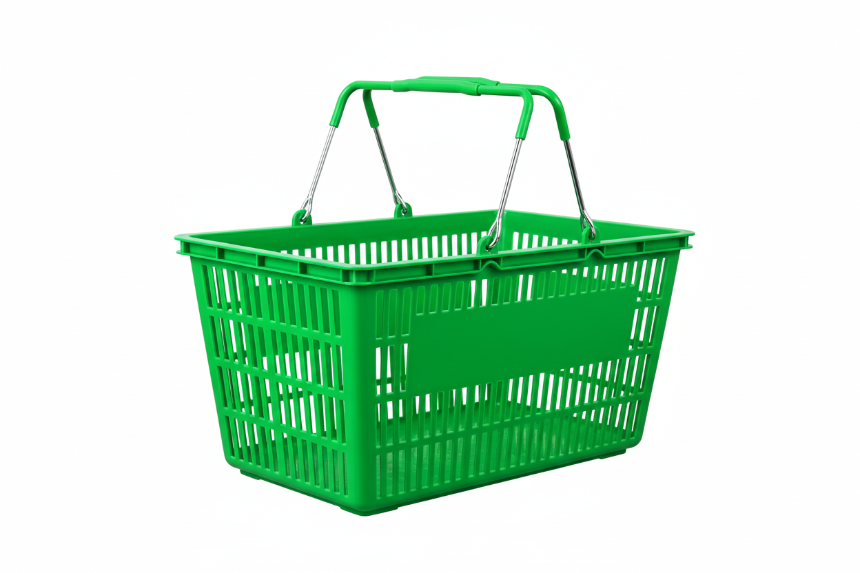 Shopping Baskets 28L Plastic Shopping Baskets with Handles