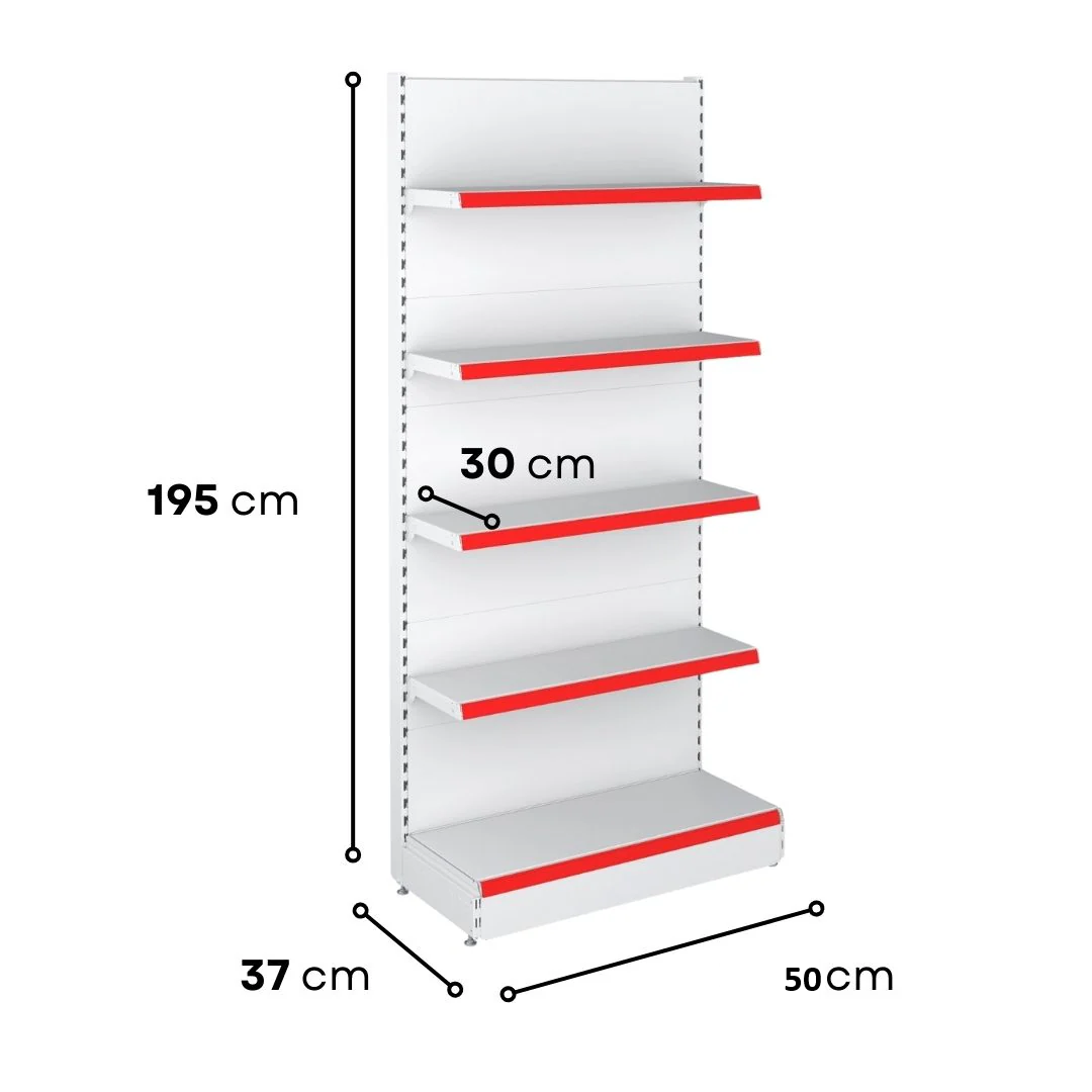 Professional Wall Unit B370 - 1950X370 (4X300) Shelving System
