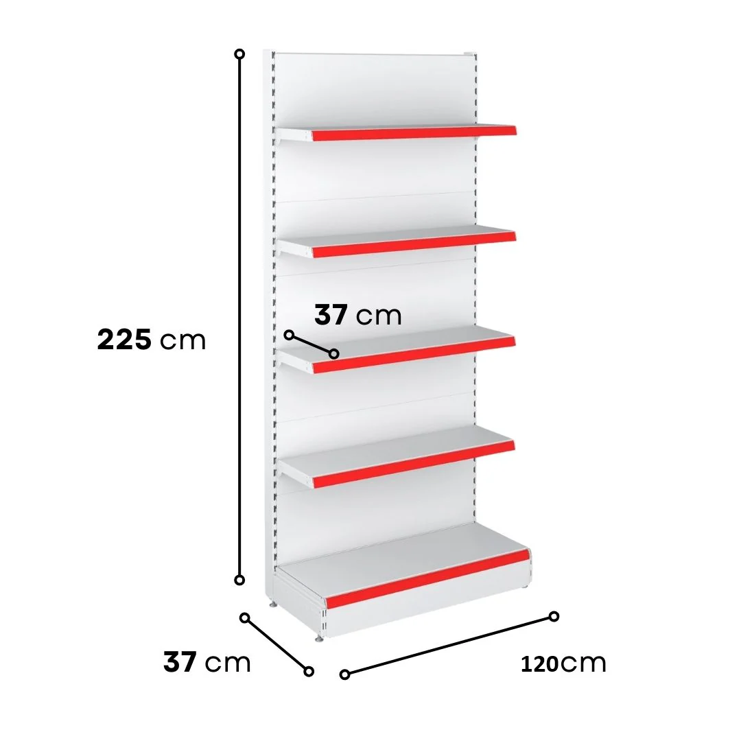 Professional Wall Unit B370 - 2250X370 Shelving System