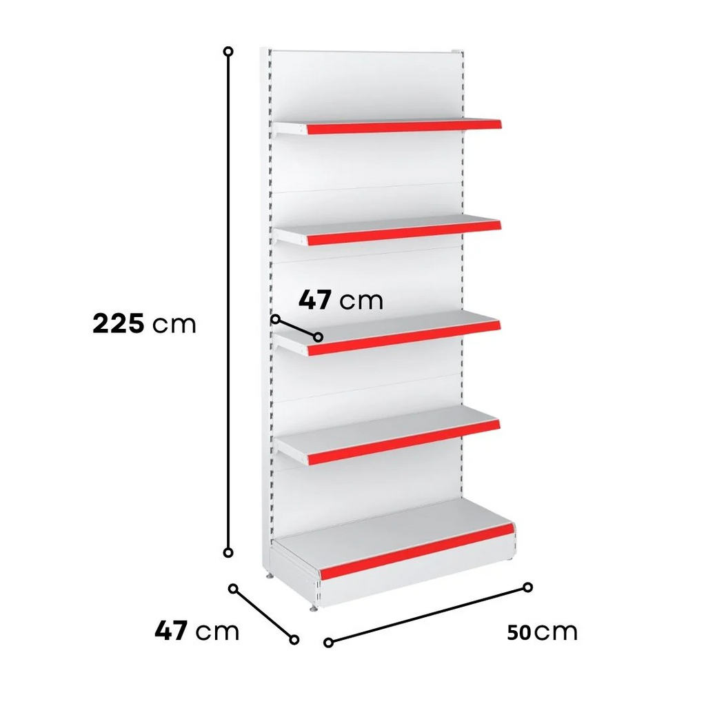 Wall Unit B470 - 2250X470 (4X470) Shelving System