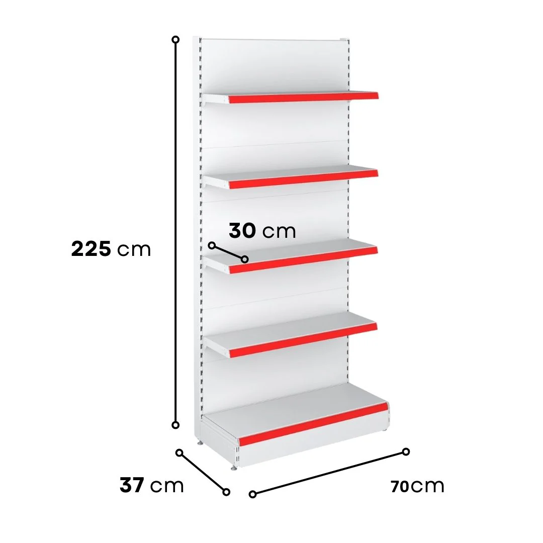 Professional Wall Unit B370 - 2250X370 (4X300) Shelving System
